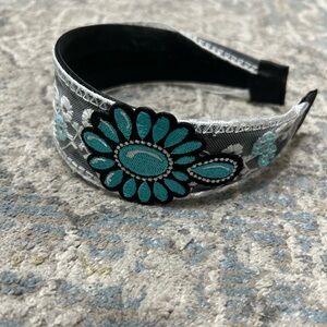 Turquoise western Headband handmade brand new